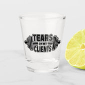 Tranen van mijn cliënten Persoonlijke trainers Gif Shot Glas (Voorkant)