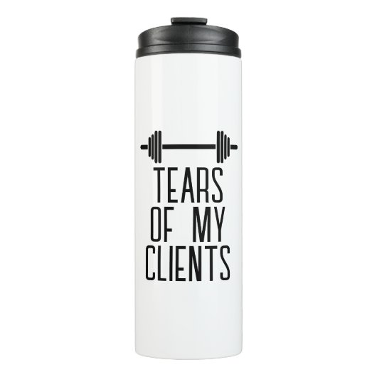 Tranen van mijn cliënten Persoonlijke trainers Gif Thermosbeker (Voorkant)