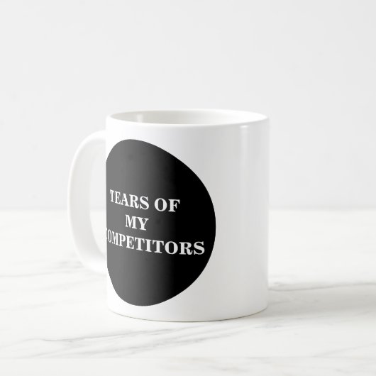 Tranen van mijn concurrenten koffiemok (Voorkant links)