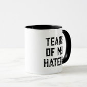 Tranen van mijn haters Grappige typografie minimal Mok (Voorkant rechts)