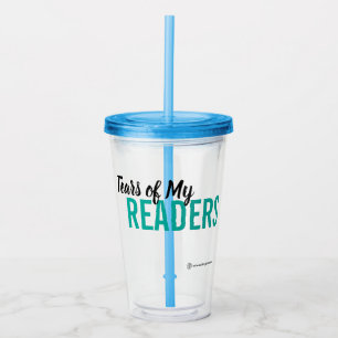 Tranen van mijn lezersbeker met deksel acryl drinkbeker