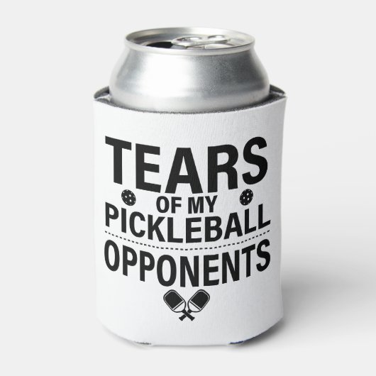 Tranen van mijn Pickleball Funny minimale Pickleba Blikjeskoeler (Blikje Voorkant)