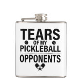 Tranen van mijn Pickleball Funny minimale Pickleba Heupfles (Voorkant)