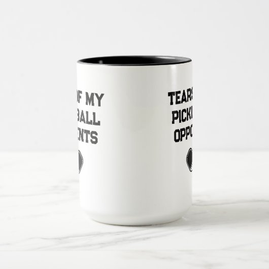 Tranen van mijn Pickleball Funny minimale Pickleba Mok (Midden)