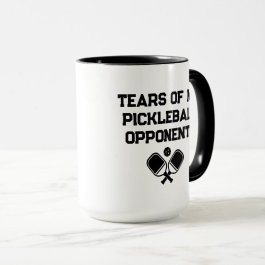 Tranen van mijn Pickleball Funny minimale Pickleba Mok (Voorkant rechts)