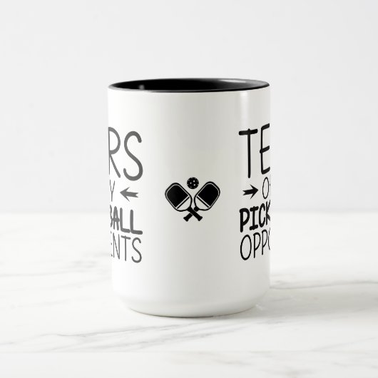 Tranen van mijn Pickleball Funny minimale Pickleba Mok (Midden)