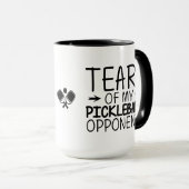 Tranen van mijn Pickleball Funny minimale Pickleba Mok (Voorkant rechts)
