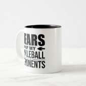 Tranen van mijn Pickleball-tegenstanders, cadeau v Tweekleurige Koffiemok (Voorkant links)