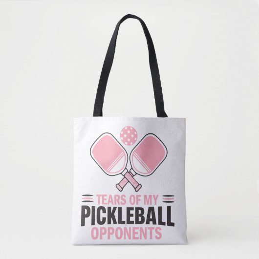 Tranen van mijn pickleball tegenstanders - grappig tote bag (Voorkant)