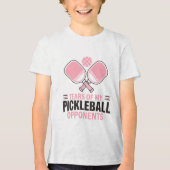 Tranen van mijn pickleball tegenstanders - grappig Tri-Blend shirt (Voorkant)