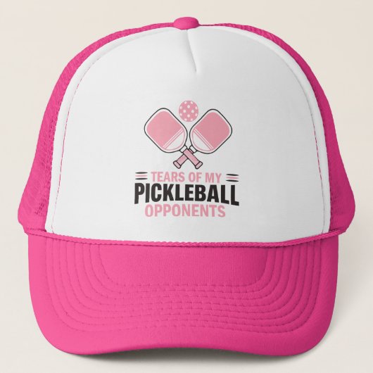 Tranen van mijn pickleball tegenstanders - grappig trucker pet (Voorkant)