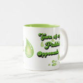 Tranen van mijn Pickleball Tegenstanders Grappige  Tweekleurige Koffiemok (Voorkant rechts)