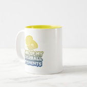 Tranen van mijn Pickleball Tegenstanders Grappige  Tweekleurige Koffiemok (Voorkant links)