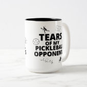 Tranen van mijn Pickleball tegenstanders Tweekleurige Koffiemok (Voorkant rechts)