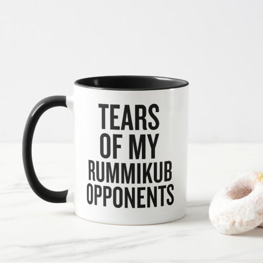 Tranen Van Mijn Rummikub-tegenstanders Mok (Met donut)