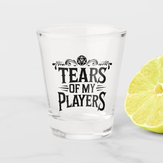 Tranen van mijn spelers shot glas (Voorkant)