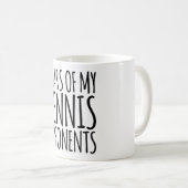 tranen van mijn Tennis tegenstanders Koffiemok (Voorkant rechts)