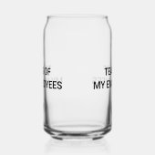 Tranen van mijn werknemers blikvorm glas (Links)