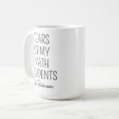 Tranen van Mijn Wiskunde Studenten, Lerarenwaarder Koffiemok (Voorkant links)