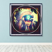 TRANEN VAN ROUW - 24"x24"x3/4" Canvas Afdruk (Insitu (Houten vloer))