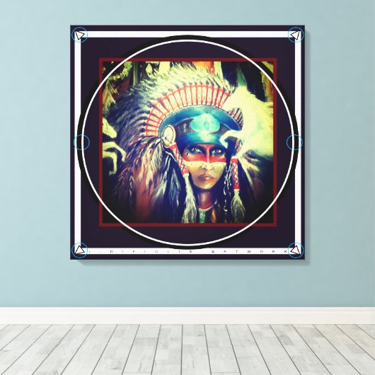 TRANEN VAN ROUW - 24"x24"x3/4" Canvas Afdruk (Insitu (Houten vloer))