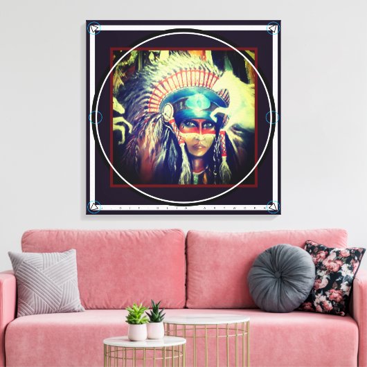 TRANEN VAN ROUW - 24"x24"x3/4" Canvas Afdruk (Insitu (Woonkamer))