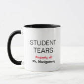 Tranen van studenten met naam grappige mok voor le (Links)