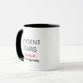 Tranen van studenten met naam grappige mok voor le (Voorkant links)