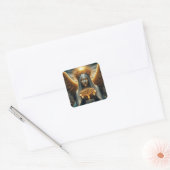 Tranen voor de Stad van Engelen Vierkante Sticker (Envelop)