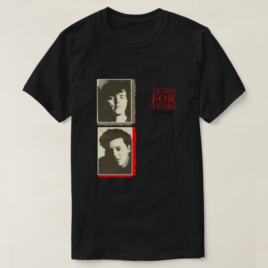 Tranen voor feesten 1985  80s New Wave Synth Po T-shirt (Design voorkant)