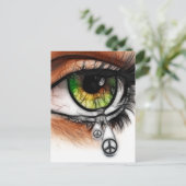 Tranen voor vrede briefkaart (Staand voorkant)