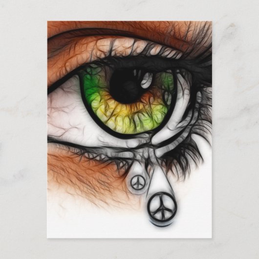 Tranen voor vrede briefkaart (Voorkant)