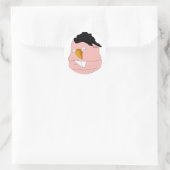 Tranendrup neus gekke pop ronde sticker (Tas)