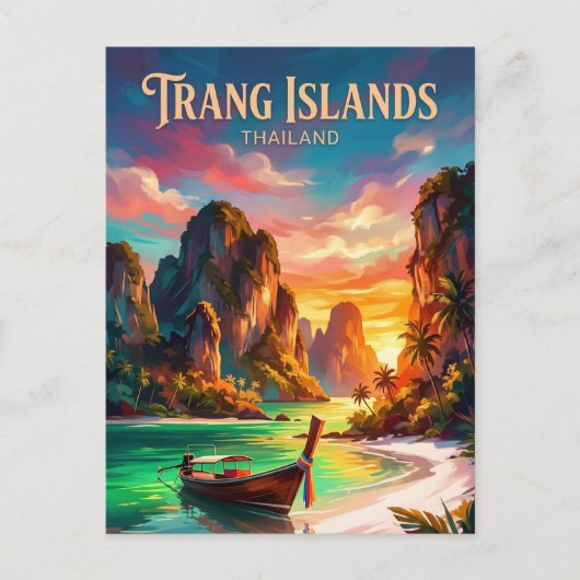 Trang-eilanden Thailand Briefkaart (Voorkant)