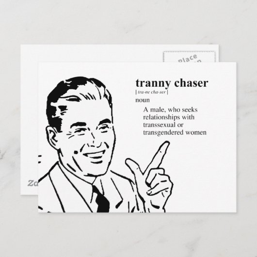 TRANNY CHASER BRIEFKAART (Voorkant / Achterkant)