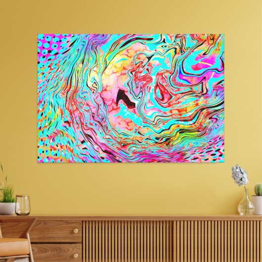 Tranquability Abstracte Fluid Art Canvas Afdruk (Insitu (Woonkamer))