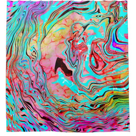 Tranquability Abstracte Fluid Art Douchegordijn (Voorkant)