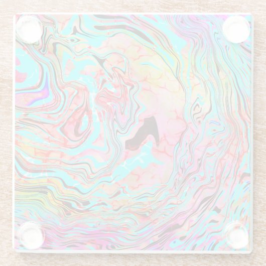 Tranquability Abstracte Fluid Art Glazen Onderzetter (Achterkant)