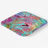 Tranquability Abstracte Fluid Art Papieren Bordje (Gebogen)