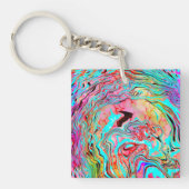 Tranquability Abstracte Fluid Art Sleutelhanger (voorkant)