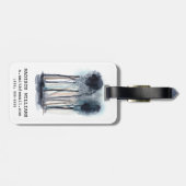 Tranquil Abstracte bomen Bagagelabel (Achterkant horizontaal)