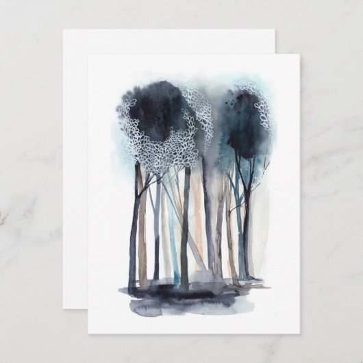 Tranquil Abstracte bomen Briefkaart (Voorkant / Achterkant)
