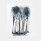 Tranquil Abstracte bomen Fleece Deken (Voorkant)