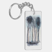 Tranquil Abstracte bomen Sleutelhanger (Voorkant Links)