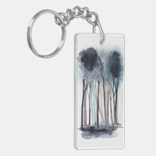 Tranquil Abstracte bomen Sleutelhanger (Voorkant Links)