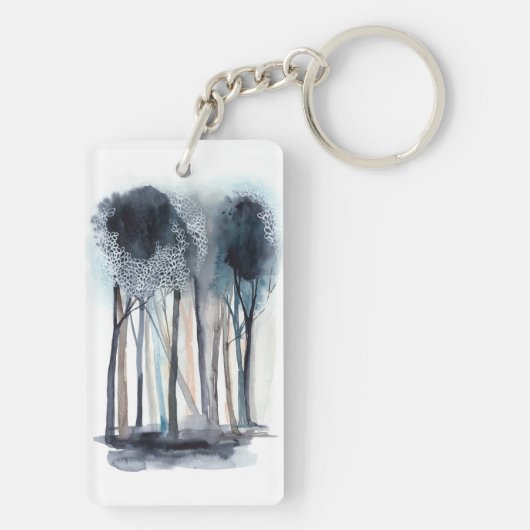 Tranquil Abstracte bomen Sleutelhanger (achterkant)