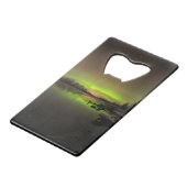 Tranquil Aurora Creditkaart Flessenopener (Voorkant Gekanteld)