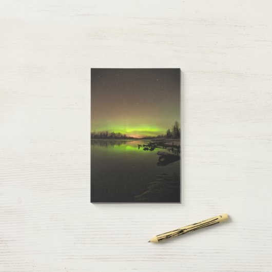 Tranquil Aurora Post-it® Notes (Op bureau)