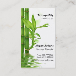 Tranquil Bamboe Spa Huin Care Massage Salon Afsprakenkaartje