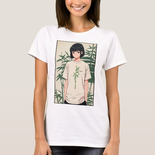 Tranquil Bamboo Stalk T-shirt (Voorkant)